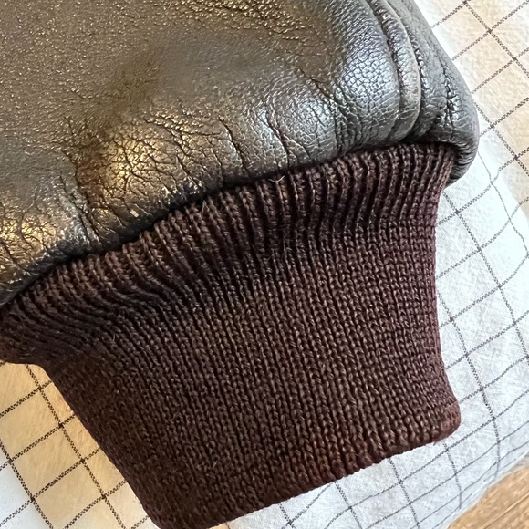 LL Bean Flying Tiger Leather Bomber Jacket Made in USA - Picture 7 of 10